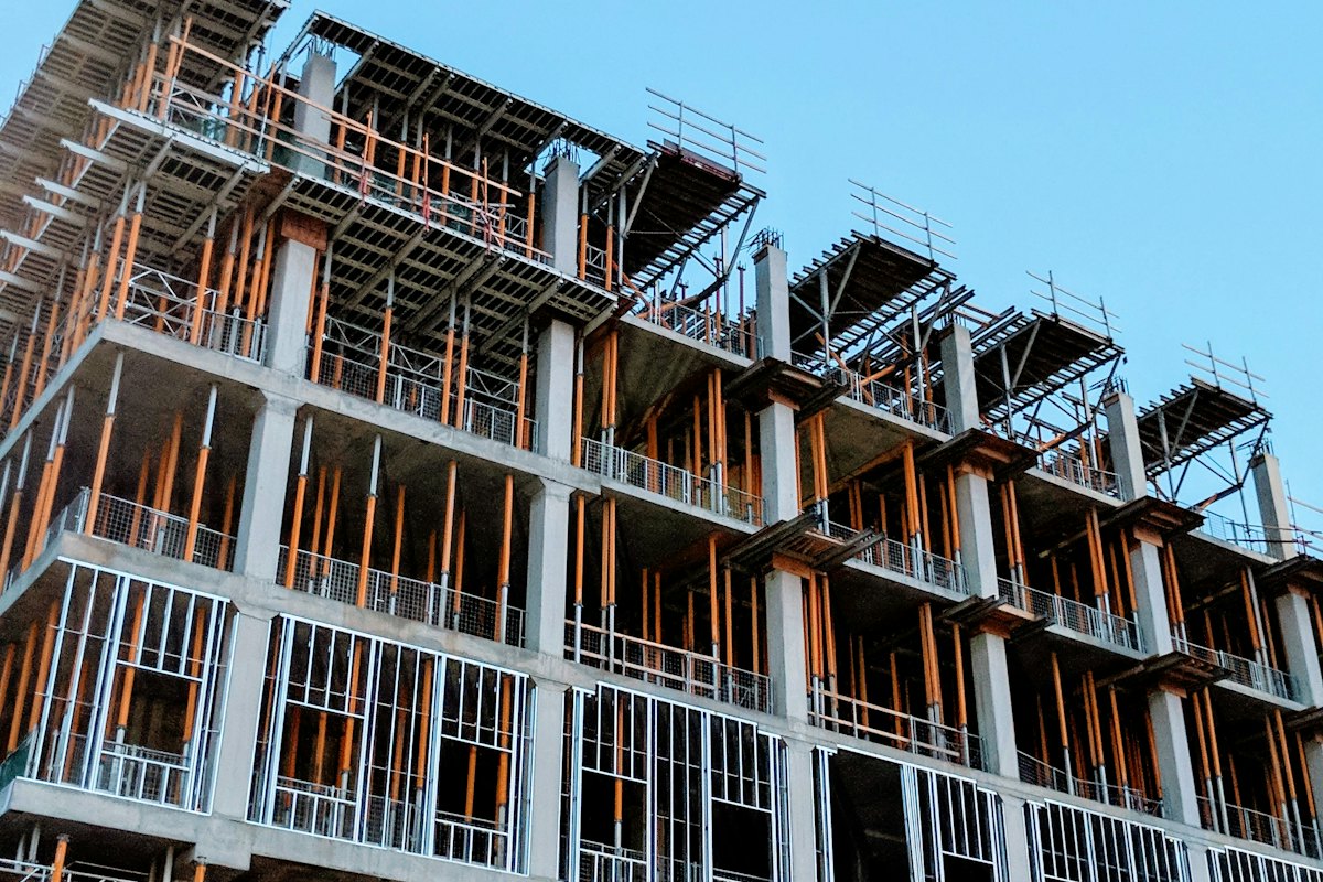 Concrete building under construction